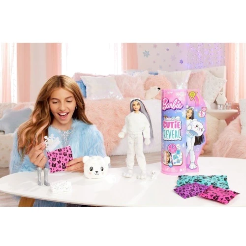Кукла Barbie Cutie Reveal Зимний блеск в костюме полярного медведя (HJL64): Высота, см 29