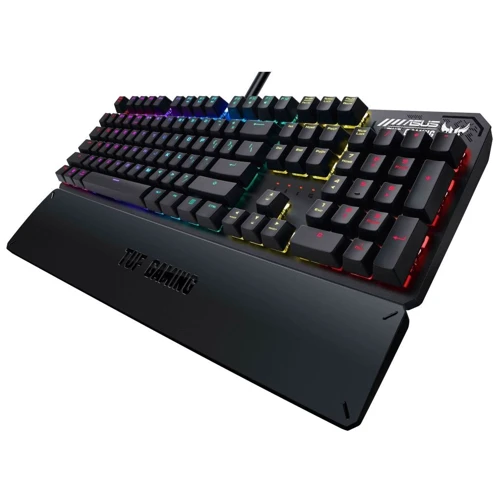 Клавиатура ASUS TUF Gaming K3 Kailh Red Switches USB Black (90MP01Q0-BKRA00): Подключение проводное