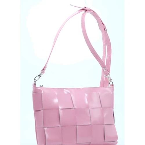 Женская сумка через плечо ARTiS Bags розовая (1764 3502): Фактура Глянцевая, Гладкая, Плетеная