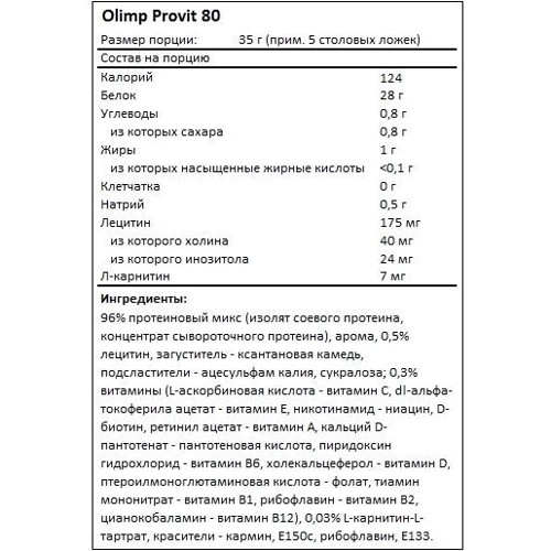 Протеин Olimp Provit 80 700 g /20 servings/ Tiramisu: Пол Унисекс