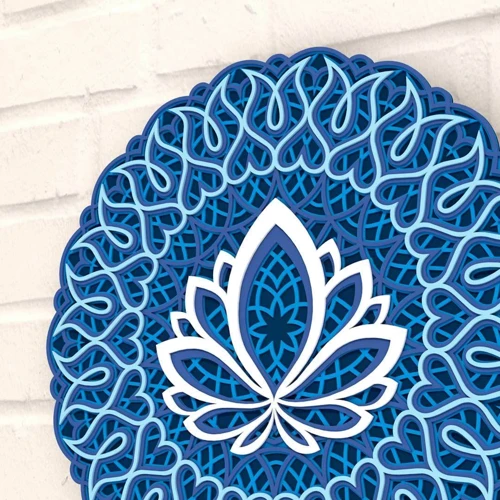 Деревянная картина-раскраска Wortex Woods Мандала Лотус 2 30x30 (3DP30011)