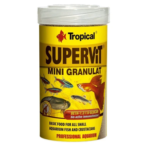 Сухий корм Tropical Supervit Mini Granulat для всіх акваріумних риб в гранулах 100 мл (5900469604236)