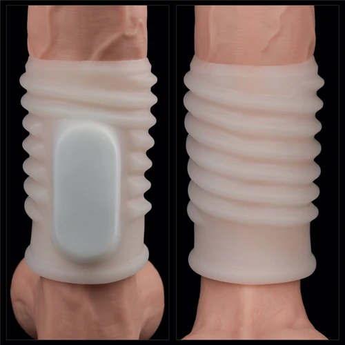 Насадка на член LoveToy Vibrating Spiral Knights Ring White