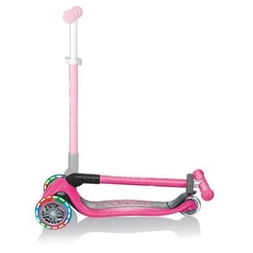 Самокат GLOBBER серии PRIMO FOLDABLE LIGHTS, розовый, колеса с подсветкой, до 50кг, 3+ (432-110-2): Тип тормоза ножной