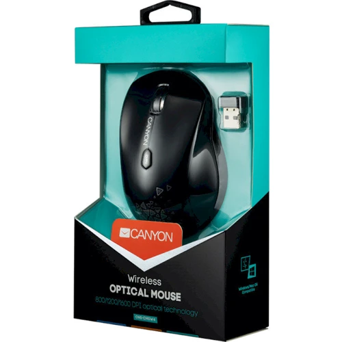 Мышь Canyon CNS-CMSW4B Black: Тип сенсора оптический
