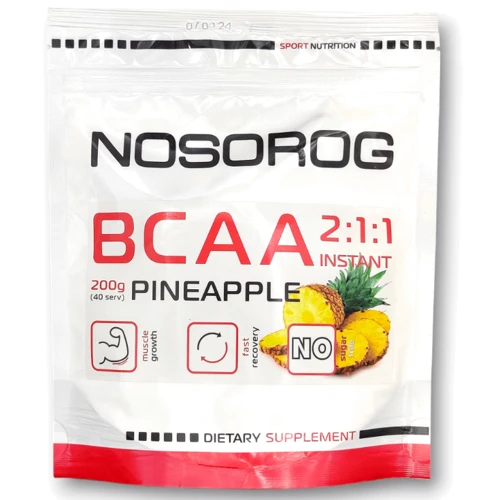 Аминокислота для спорта Nosorog Nutrition BCAA 2:1:1 200 g / 36 servings / Pineapple