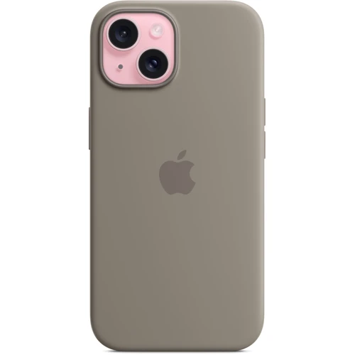 Чехол для iPhone Apple iPhone 15 Silicone Case with MagSafe - Clay (MXPG3ZM/A): Цвет серый
