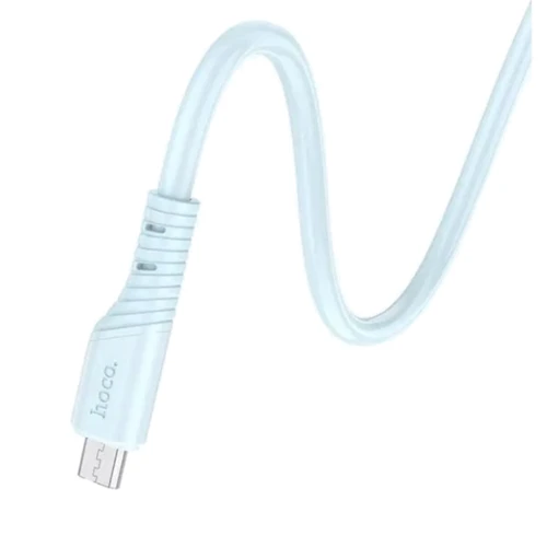 Кабель Hoco USB Cable to MicroUSB X97 Crystal 2.4A 1m Light Blue: Длина 1 м