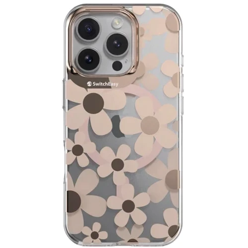 Чехол для iPhone Switcheasy Fleur M 3D Patterned Shockproof Case Rose (SPH66P269RS24) for iPhone 16 Pro: Материалы поликарбонат и полиуретан