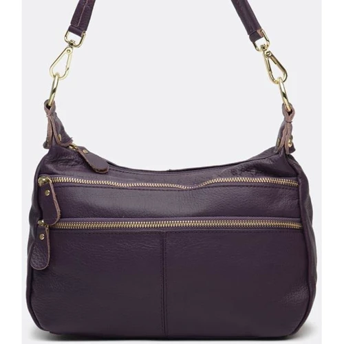 Женская сумка через плечо Borsa Leather фиолетовая (K1213-violet): Пол Женский