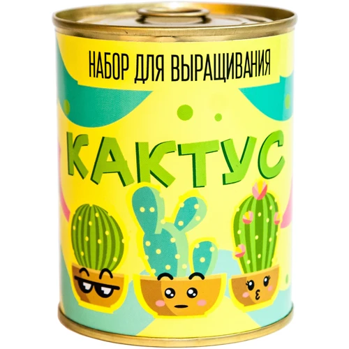 Набор для выращивания Консервы-растение PAPAdesign "Кактус"