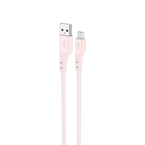 Кабель Hoco USB Cable to MicroUSB X97 Crystal 2.4A 1m Light Pink
