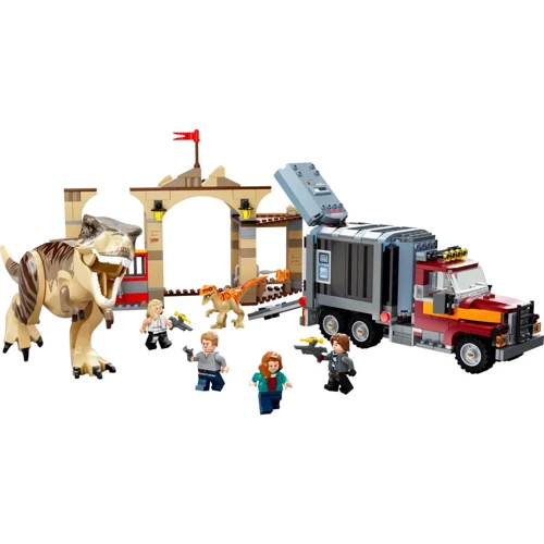 Конструктор LEGO Jurassic World Втеча тиранозавра та атроцираптора (76948): Серія Jurassic World