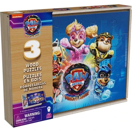 Пазл дерев'яний Spin Master 3 в 1 Paw Patrol у кіно 2 (SM98297/6067929)
