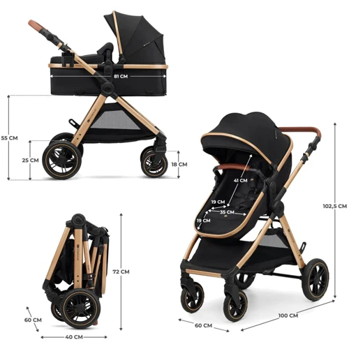 Универсальная коляска 3 в 1 Kinderkraft Esme Pure Black (KSESME00BLK3000) фото 14