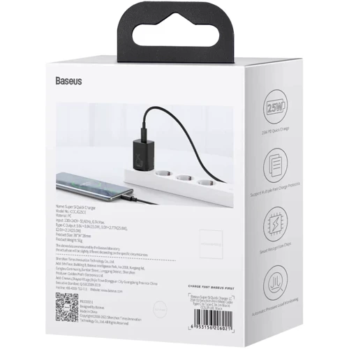 Зарядное устройство Baseus USB-C Wall Charger Super Si 25W Black (CCSP020101) фото 7