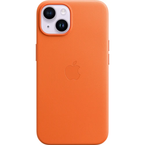 Чехол для iPhone Apple iPhone 14 Leather Case with MagSafe - Orange (MPP83ZE/A) фото 5