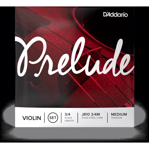 Струны D'addario Prelude Violin String Set 3/4 Scale Medium Tension