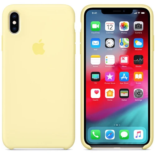 Чехол для iPhone Apple Silicone Case Mellow Yellow (MUJR2) for iPhone Xs Max: Цвет желтый