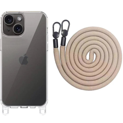 Чехол для iPhone Epic TPU Transparent with Straps Clay for iPhone 15