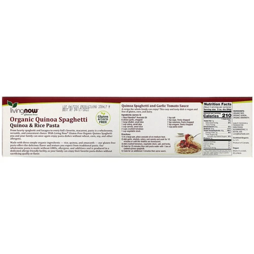 Now Foods Real Food, Organic Quinoa Spaghetti, 8 oz (227 g) (NOW-06325): Стать унісекс