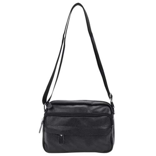 Мужская сумка через плечо Borsa Leather черная (m1t823-black)