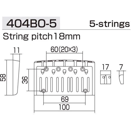 Бридж GOTOH 404BO-5 C: Производитель GOTOH