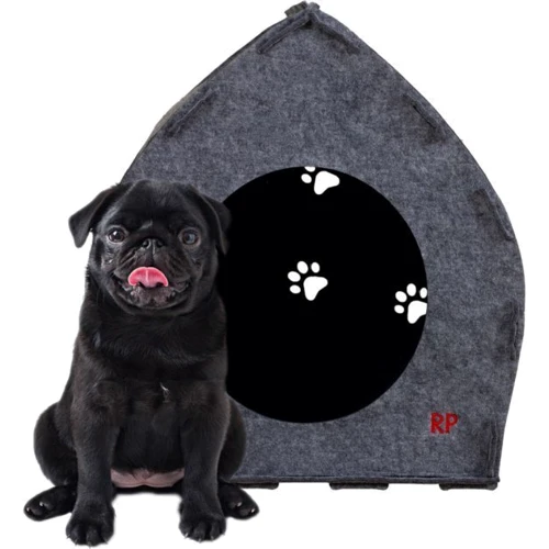 Домик-лежак для кота или собаки Red Point "Pet House" войлок серый 470х430х430мм (АХ.01.В.11.00.216) фото 14