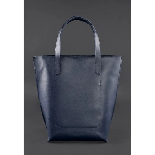 Женская сумка шоппер BlankNote темно-синяя (BN-BAG-17-navy-blue): Фактура Матовая, Гладкая