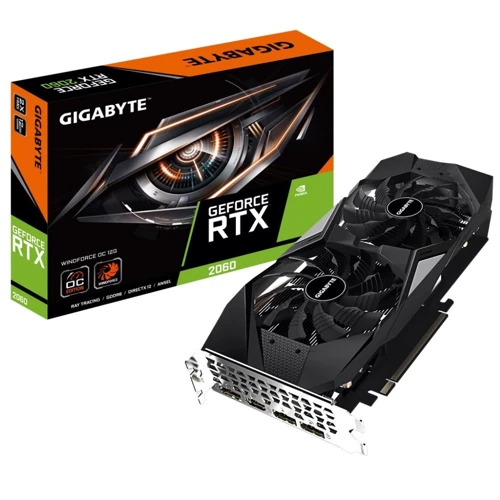 Видеокарта Gigabyte GeForce RTX2060 12Gb WF2 OC (GV-N2060WF2OC-12GD): Объем памяти, Гб 12