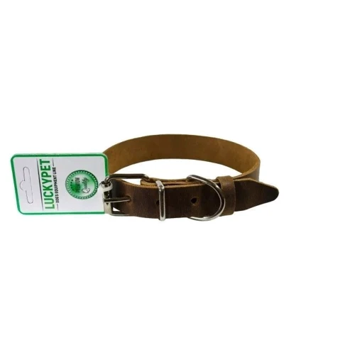 Ошейник кожаный Lucky Pet 2.5x36-46 см светло-коричневый (4820224217079)