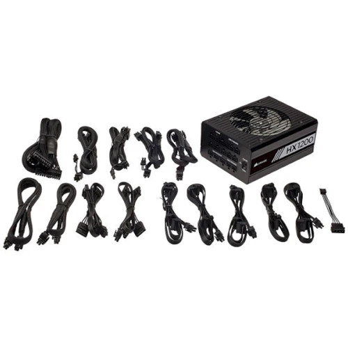 Блок питания Corsair HX1200 (CP-9020140-EU): Модульные (съемные) кабеля есть