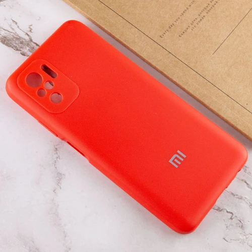 Чехол для телефонов Mobile Case Silicone Cover Shield Camera Red for Xiaomi Redmi Note 10 / Note 10s: Материал силикон