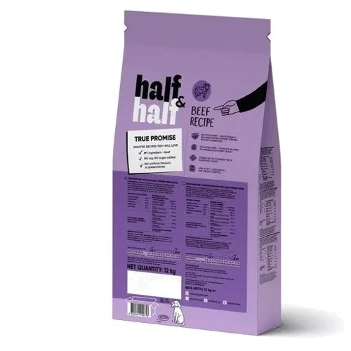 Сухой корм Half & Half для взрослых собак средних пород с говядиной 12 кг (4820261920758): Тип Сухой корм