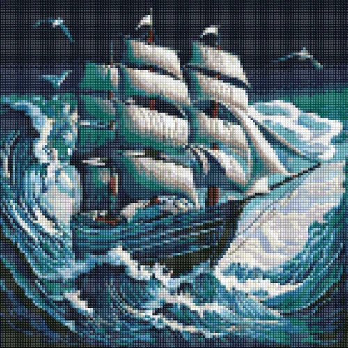 Алмазная мозаика Идейка Шторм на море ©art_selena_ru AMO7720 40х40 см