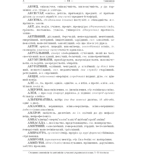 Словник синонімів та антонімів сучасної української мови. 5–11 класи: Производитель Основа