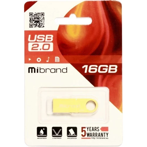 USB-флешка Mibrand 16GB Puma Gold USB 2.0 (MI2.0/PU16U1G): Стандарт USB USB 2.0