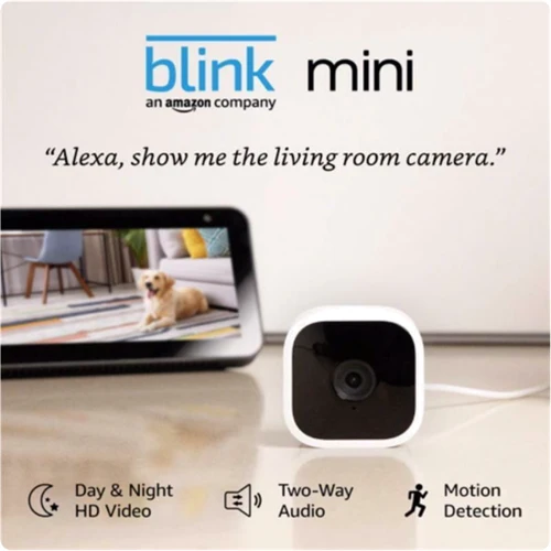 IP-камера відеоспостереження Amazon Blink Mini Indoor Smart Security Camera: Тип корпуса Направленная (мини-камера)