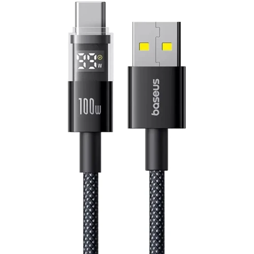 Кабель Baseus USB Cable to USB-C Display 2 Fast Charging Data 100W 1m Black (P10382701121-00): Тип USB Cable - USB-C
