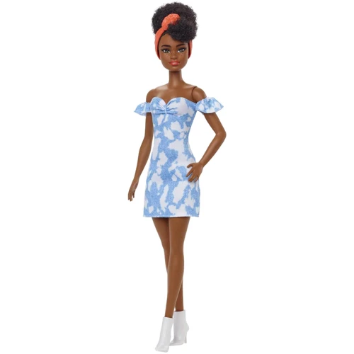 Кукла Mattel Barbie Модница в платье под джинс: Особенности На шарнирах