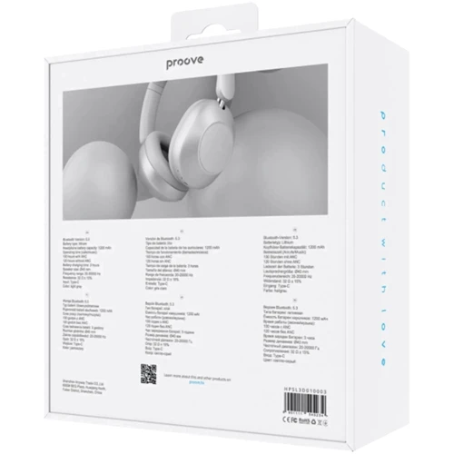 Наушники Proove Silence 3D with ANC Light Gray (HPSL3D010003): Тип крепления оголовные