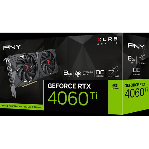 Видеокарта PNY GeForce RTX 4060 Ti 8GB VERTO Overclocked Dual Fan DLSS 3 (VCG4060T8DFXPB1-O) фото 9