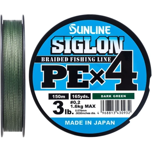 

Шнур Sunline Siglon Pe х4 150м, #0.2/0.076мм, 3lb/1.6кг, темно-зеленый (1658.09.13)