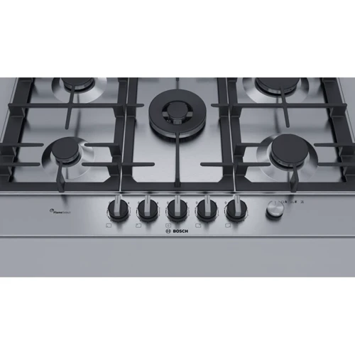Варильна поверхня газова Bosch PCQ7A5M90: Розташування панелі фронтальне