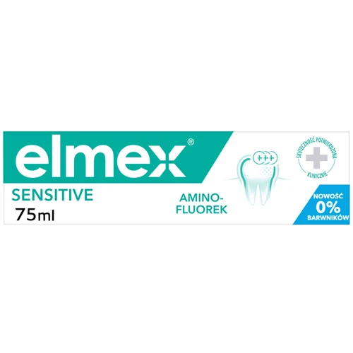 Elmex Colgate Sensitive Зубная паста с аминфторидом 75 ml: Назначение Чувствительные зубы, Свежесть дыхания, Очищение, Отбеливание