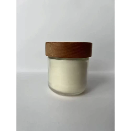 Свічка соєва в склянці Glowing fire, 8х6.5 см (прозора склянка)