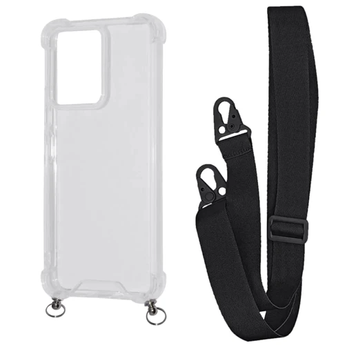 Аксессуар для смартфона WAVE Clear Case with Strap Black for Xiaomi Redmi 13C / Poco C65