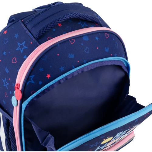 Рюкзак GoPack Education каркасний 597M-3 Be Happy (GO24-597M-3): Спинка Ортопедическая (анатомическая)