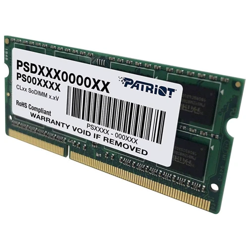 Patriot 4 GB SO-DIMM DDR3 1333 MHz (PSD34G13332S): Тип DDR3