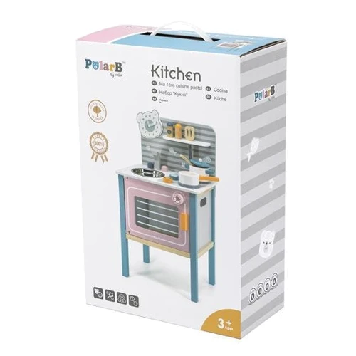 Детская кухня Viga Toys PolarB из дерева с посудой (44027)